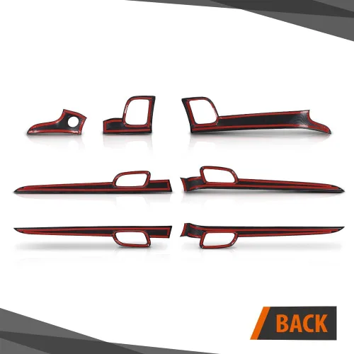 Vista 7 de CROSSDESIGN Biseles de fibra de carbono compatible con Jeep Grand Cherokee 2011-2021