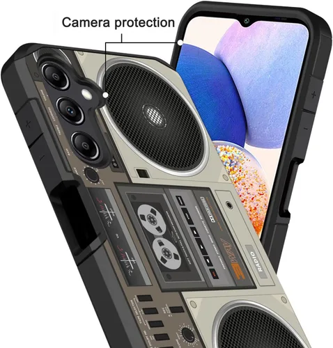 Vista 6 de Funda protectora para Samsung Galaxy A14 5G, policarbonato duro híbrido y silicona suave de doble capa a prueba de golpes para Samsung Galaxy A14 5G