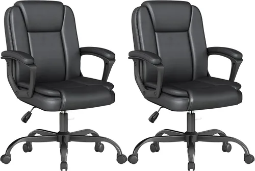Vista 14 de Silla de oficina ejecutiva, cómodas sillas ergonómicas de escritorio para computadora con reposabrazos abatibles, soporte lumbar, respaldo alto