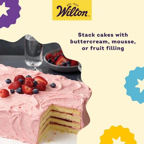 Vista 5 de Wilton Easy Layers - Bandeja rectangular para tartas, juego de 2 bandejas para hornear, acero