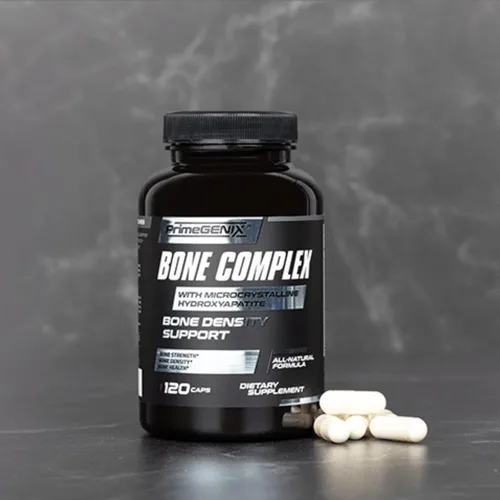Vista 4 de PrimeGENIX Bone Complex - Suplemento de densidad ósea premium para hombres mayores de 40 años con calcio MCHA, vitamina K de doble forma MK-4 MK-7