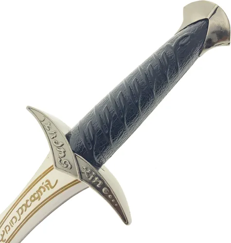 Vista 4 de LKOQO Daga élfica medieval de fantasía de 11 pulgadas. Para colección, regalo o cosplay, personajes renacentistas A Fair, acero inoxidable (negro)