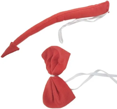 Vista 3 de Diadema de cuernos de diablo, diadema de cuernos de diablo de Halloween, accesorios de disfraz de cosplay