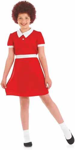 Vista 2 de Fun Shack Annie Costume for Girls, Annie Costume Kids, Orphan Movie Costume Girls, Orphan Costume for Girls