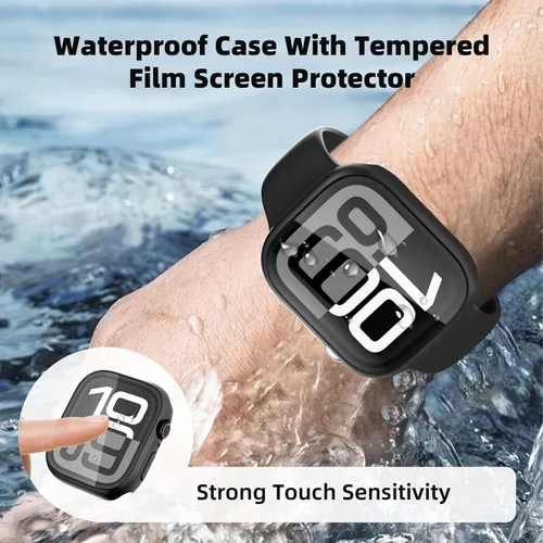 Vista 3 de YIJDACASE - Juego de 2 estuches impermeables para protector de pantalla de Apple Watch Series 10 Series 11 (2025) 46mm con vidrio templado