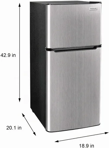 Vista 5 de FRIGIDAIRE Refrigerador/congelador de 2 puertas, 4.6 pies cúbicos, acero inoxidable negro, plomizo