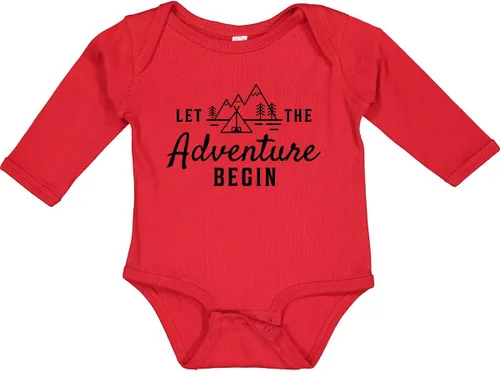Vista 6 de inktastic Let the Adventure Begin with Camping Tent and Long Sleeve Creeper