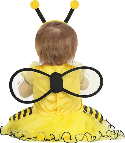 Vista 4 de Disfraz de abeja para bebés con vestido, alas y diadema