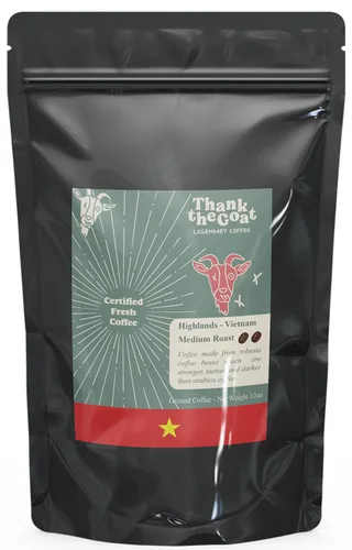 Vista 15 de Thank the Goat Made to Order Café molido gourmet, recién tostado, tostado medio de Huila, Colombia, 12 oz.