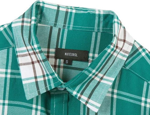 Vista 3 de Men's Button Down Plaid Short Sleeve Work Casual Western Shirt