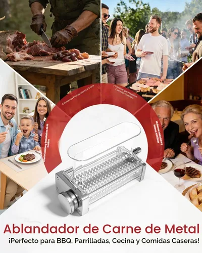 Vista 6 de Accesorio ablandador de carne de acero inoxidable de 3 ajustes