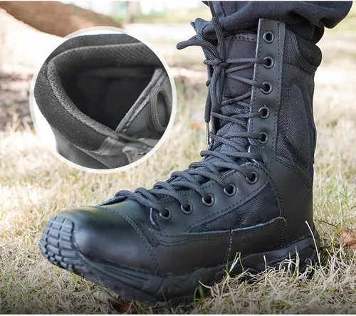 Vista 7 de Zivopah Botas tácticas para hombre, botas de combate ligeras, botas de trabajo duraderas, botas de desierto