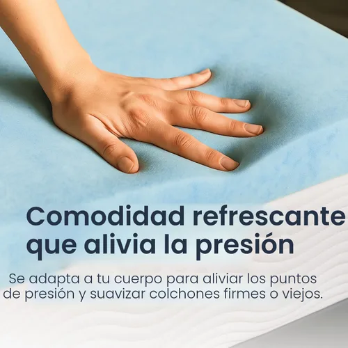 Vista 2 de Sure2Sleep Cool Gel Swirl - Cubre colchón de gel de 2 - 3 pulgadas