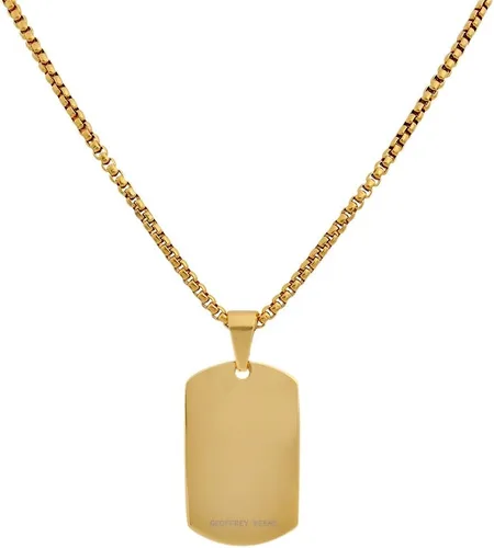 Vista 3 de Geoffrey Beene Collar de acero inoxidable para hombre con circonita cúbica Oro