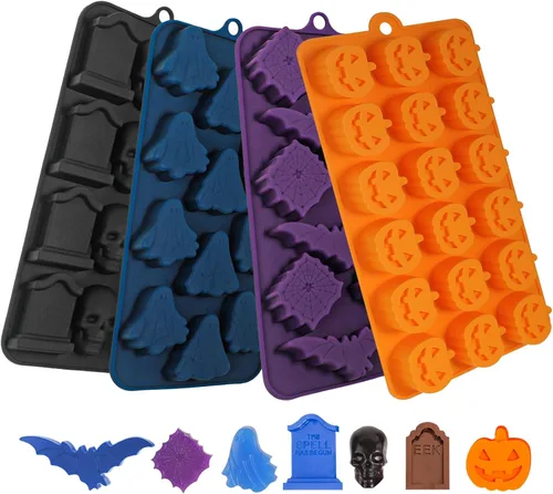 Vista 11 de Webake Moldes de silicona con 6 formas diferentes, molde de 36 cavidades para fondant de chocolate para cupcake, pretzle, cake pop, manualidades