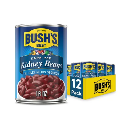 Vista 14 de BUSH'S BEST Frijoles de riñón de color rojo oscuro orgánico enlatados de 15 onzas, fuente de proteína y fibra a base de plantas, bajos en grasa, sin
