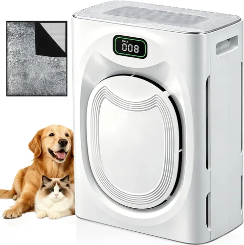 Vista 10 de Purificador de aire para habitación grande del hogar de 2500 pies cuadrados con filtros lavables, purificador de aire para mascotas para dormitorio