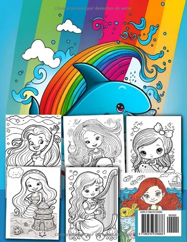 Vista 2 de EL MUNDO DE LA SIRENITA LIBRO PARA COLOREAR PARA NIÑAS DE 3 A 7 AÑOS (Spanish Edition)