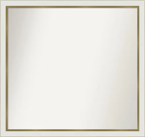 Vista 433 de Amanti Art Espejo personalizado, espejo de baño estrecho Alexandria White Wash, espejo de pared o espejo de tocador de baño sobre el fregadero