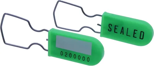 Vista 11 de Sellos de seguridad de candado de alambre de plástico numerados secuencialmente (paquete de 100) (negro)
