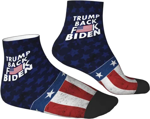 Vista 3 de Trump Back Fuck Biden Ankle Socks Winter Low Cut Sports Warm Comfort Breathable Casual Socks For Mens And Womens -5