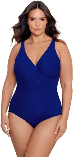 Vista 11 de Miraclesuit Traje de baño de una pieza para mujer, talla grande, diseño de punto de pin, Oceanus