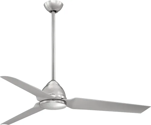Vista 3 de Ventilador de techo para exteriores con mando a distancia Minka Aire F753-WHF Java Flat color blanco 54 pulgadas.