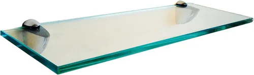 Vista 17 de Fab Glass and Mirror Kit de estante rectangular de vidrio flotante, 8 pulgadas de largo x 18 pulgadas de ancho, transparente