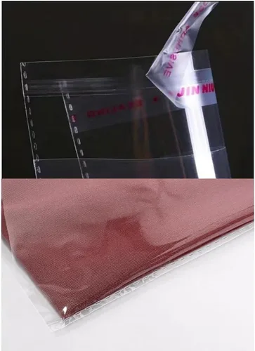 Vista 4 de 100 bolsas de plástico transparente (9 x 12 pulgadas) para embalaje, ropa y camisetas, bolsas de celofán autoadhesivas de embalaje fuerte