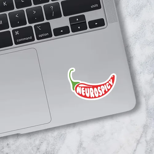Vista 2 de Neurospicy Stickers, Vinyl Mental Health Decal For Laptops Water Bottles Phone Car Mug, Water Assistant Neurodivergent Stickers, ADHD Gifts For Boys
