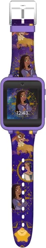 Vista 5 de Accutime Disney Wish Purple Asha y Dahlia - Reloj inteligente con pantalla táctil de aprendizaje educativo para niñas, niños, niños pequeños, cámara