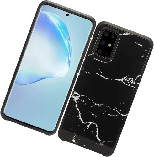 Vista 5 de Para Samsung Galaxy S20 Plus, Galaxy S20+ 6.7" (SM-G985) - Funda para teléfono con imagen a prueba de golpes - AD1 mármol negro