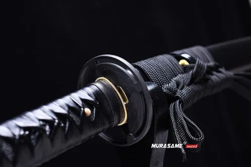 Vista 3 de MURASAME Katana Espada 41" T10 Acero Real Hamon Maquinilla de afeitar afilada espiga completa hecha a mano