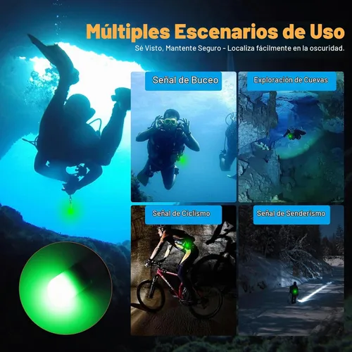 Vista 6 de ORCATORCH SD01PRO Luz de señal de buceo mejorada y brillante, baliza sumergible Mini marcador de tanque con modos constantes y parpadeantes