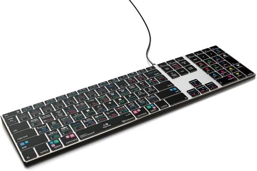 Vista 8 de KB Covers Teclado retroiluminado Davinci Resolve de aluminio - Windows - US Retroiluminación de aluminio - Ventanas