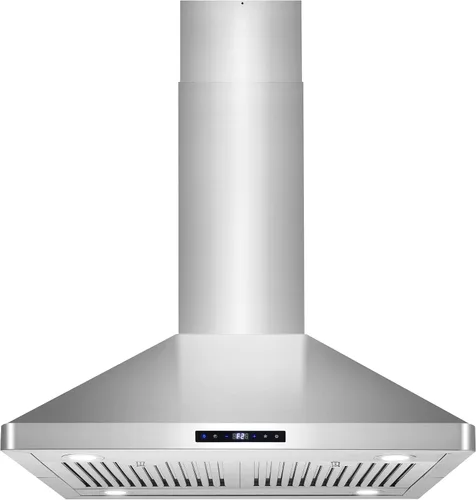 Vista 17 de COSMO COS-668ICS750 30 pulgadas Lumin Collection 380 CFM Campana extractora para isla con conductos, controles de toque suave, luces LED, acero