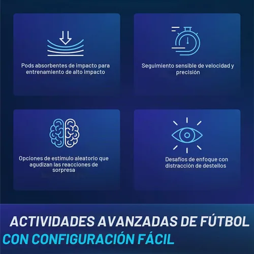 Vista 6 de BlazePod Kit de entrenamiento de reacción de fútbol – 4 cápsulas de luz inteligentes para velocidad, control de pelota y coeficiente intelectual