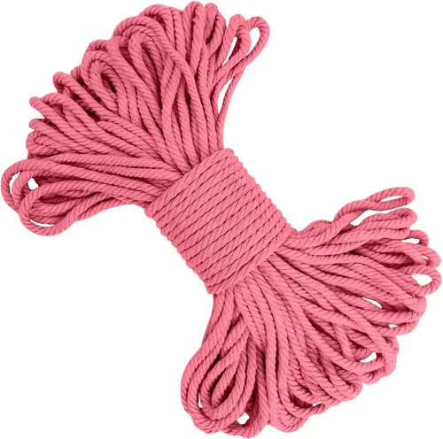 Vista 21 de Cuerda de macramé de 0.197 in x 22 yardas, cuerda gruesa de hilo de algodón natural, cuerda de colores para colgar plantas de macramé, para colgar