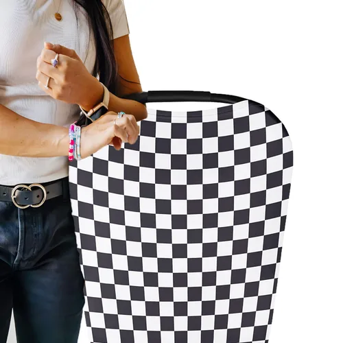 Vista 4 de Little Jump Funda multiusos para asiento de automóvil para bebé, funda de lactancia transpirable, toldo de asiento de coche de alta elasticidad