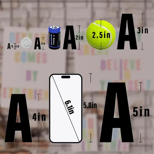 Vista 6 de 1550 piezas de 10 hojas de calcomanías de letras, calcomanías de números y alfabeto de buzón de vinilo, calcomanías autoadhesivas impermeables