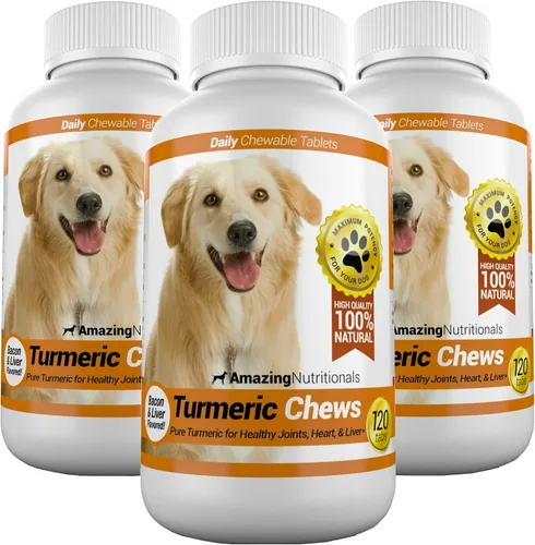 Vista 6 de Antioxidante de Cúrcuma para los perros, elimina la inflamación del dolor articular, 120 masticables