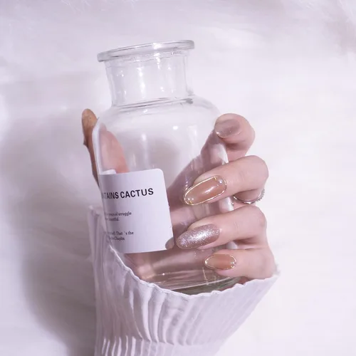 Vista 8 de LIGHT RAIN - Uñas a presión de longitud media, con diseño de galaxia Andromeda, uñas postizas de gel, reutilizables, de lujo, de siete capas