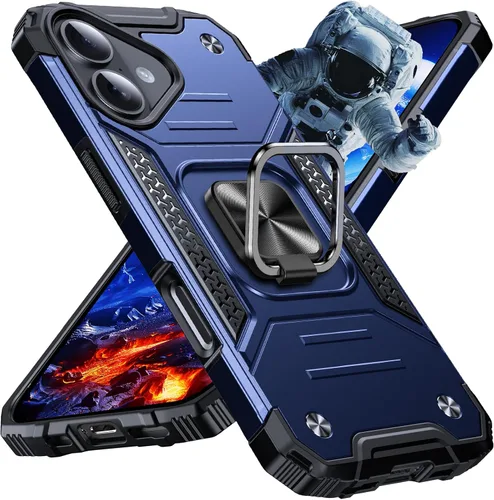 Vista 63 de Anqrp Funda resistente para iPhone 6/7/8/SE/SE2 con soporte de anillo mejorado y agarre, grado militar, a prueba de golpes, resistente y robusta
