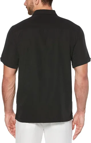 Vista 5 de Cubavera Camisa Dobby de manga corta con botones para hombre (talla S - 5X grande y alto)