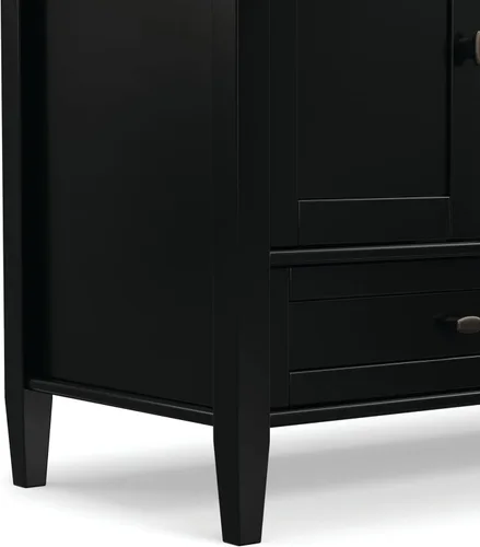 Vista 8 de SIMPLIHOME Warm Shaker - Mueble para TV de MADERA MACIZA de 47 Pulgadas de Ancho Estilo Transicional en Negro Para TVs de hasta 52 Pulgadas, Para