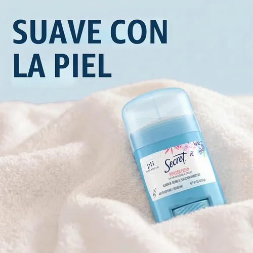 Vista 4 de Secret Antitranspirante y desodorante para mujer, protección contra el sudor y el olor las 24 horas, protección equilibrada de PH, suave