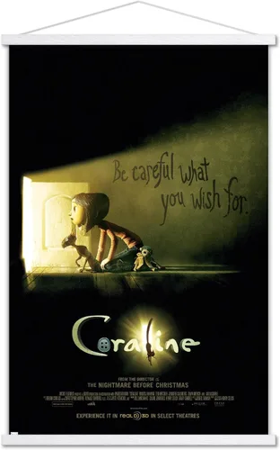 Vista 8 de Trends International Coraline - Póster de pared de una hoja con texto en inglés «Be Careful», 22.37 x 34.00 pulgadas, paquete de impresión prémium