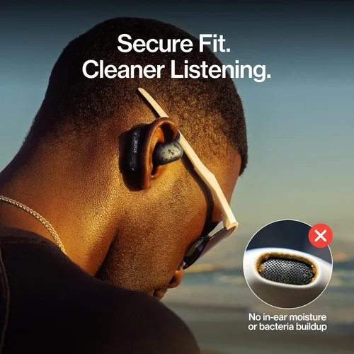 Vista 6 de Statik Aktive - Auriculares Bluetooth de oreja abierta, inalámbricos, carga rápida y batería de larga duración de 10 horas, ajuste seguro cómodo