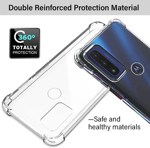 Vista 7 de Funda para Moto G Play 2023: Funda y protector de pantalla para Moto G Pure y protector de pantalla, a prueba de golpes, transparente, delgada