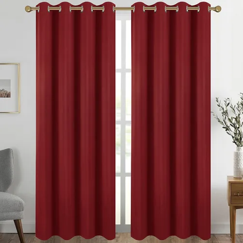 Vista 41 de Diraysid Cortinas opacas beige con ojales para dormitorio, con aislamiento térmico, cortinas de oscurecimiento de habitación, 38 x 54 pulgadas, 2